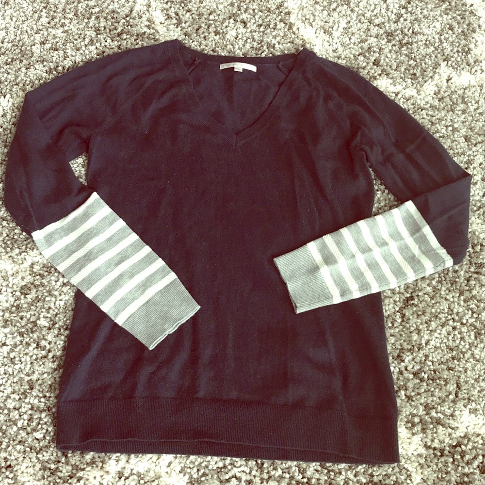 GAP Size small striped sequin sweater women’s navy